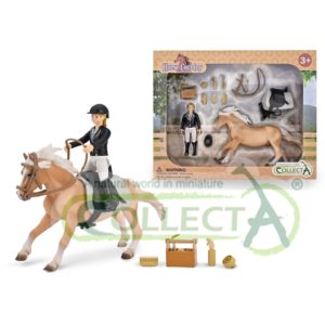 CollectA Μικρή Ιππεύτρια Αγώνων Με Άλογο Και Αξεσουάρ Περιποίησης (Κουτί) (84321)